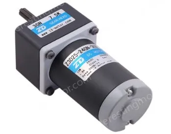 60*60mm DC motor, 6W, 12V, General helical gear